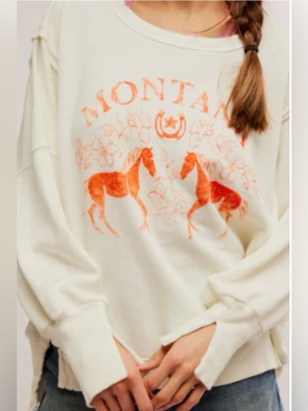 Free People Graphic Camden Crew Neck